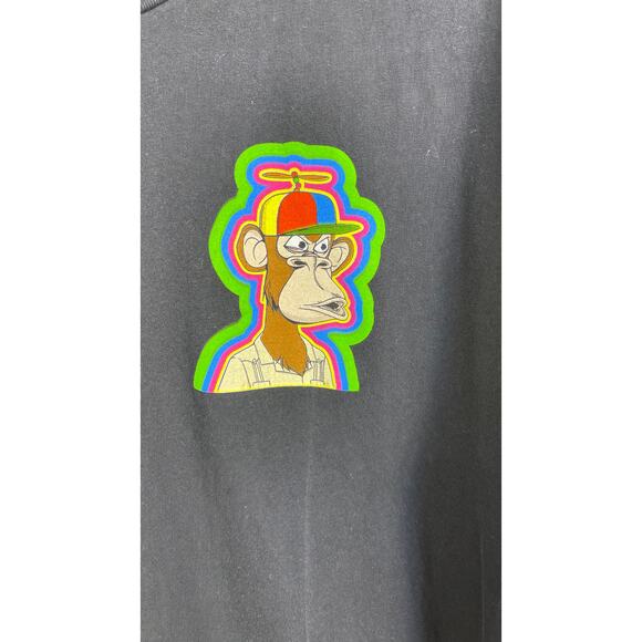 Kevin Hart Bored Ape Colorful Rainbow Black T-Shirt - Picture 3 of 4